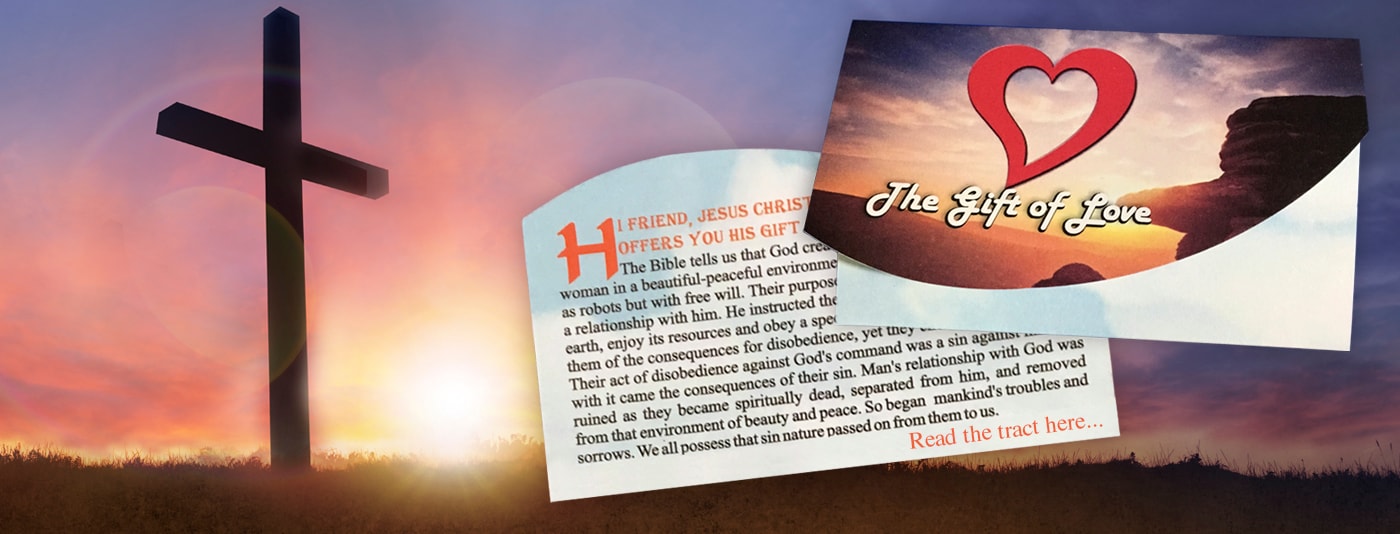 Gospel tract showing God's gift of love